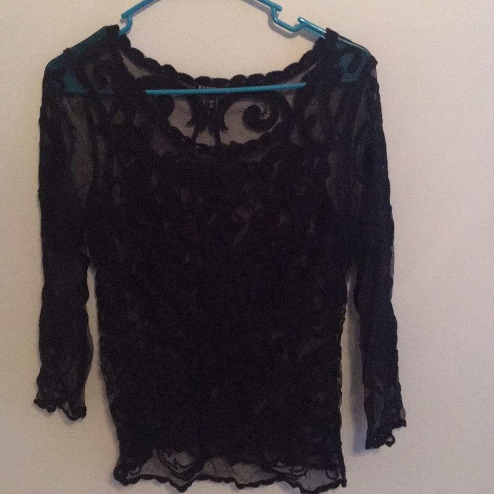 Long sleeve sheer shirt